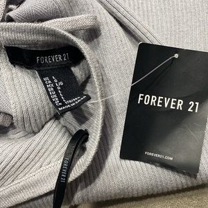 Forever 21 ribbed light gray dress